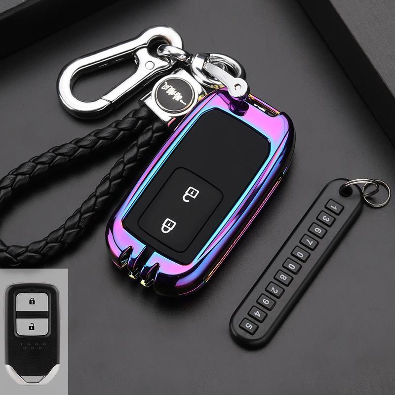 本田缤智钥匙套专用金属全包高档改装装饰汽车用品钥匙壳包扣智能b款