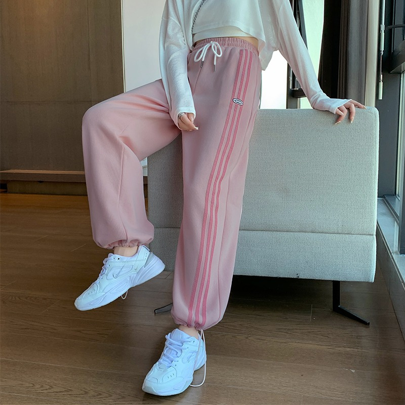 秋壳春夏新款运动裤女休闲裤子女学生韩版宽松小脚春季长裤卫裤子