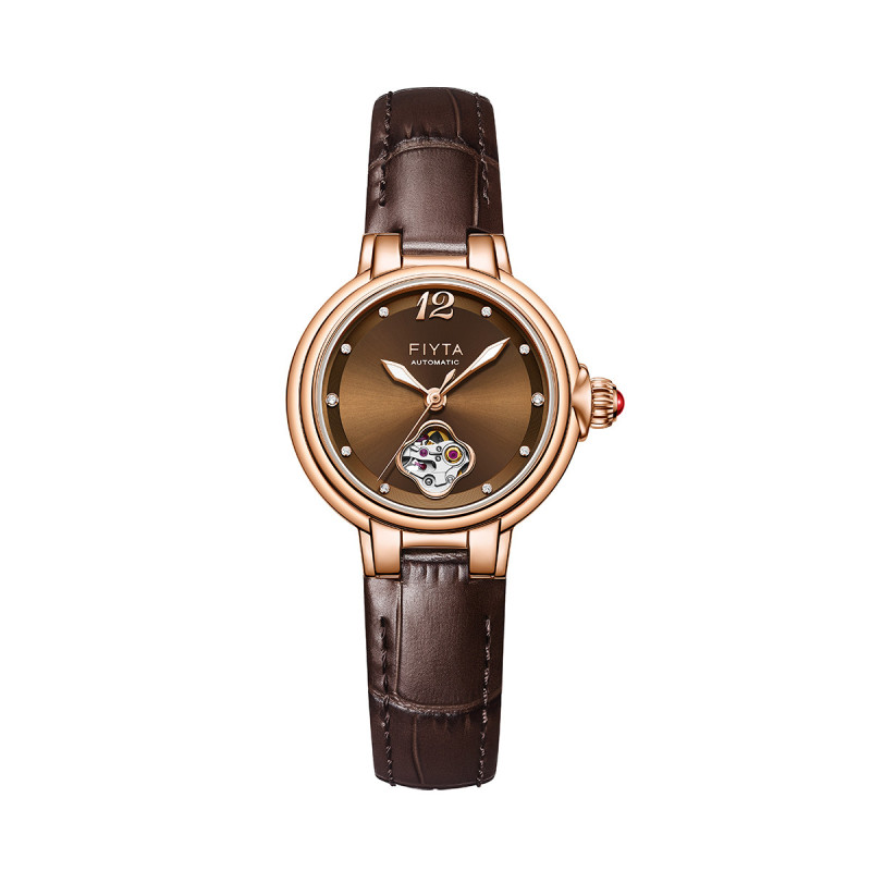 飞亚达柿柿如意主题款倾城系列机械女表时尚镂空表la865022