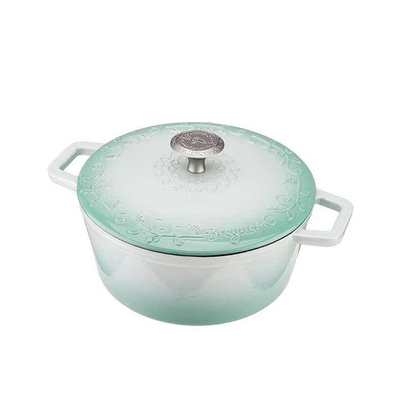 宝玑 Breguet琅彩系列珐琅铸铁锅孔雀绿 24cm BGA2402