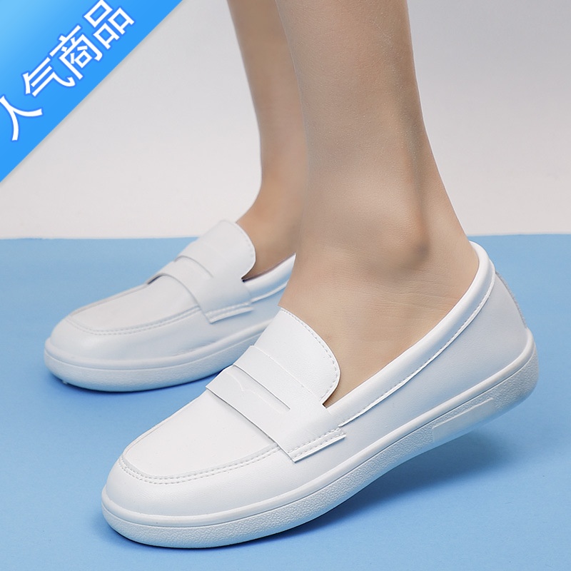 SUNTEK平底护士鞋女夏季新款医护专用工作鞋休闲舒适软底防滑透防作平用高清大图