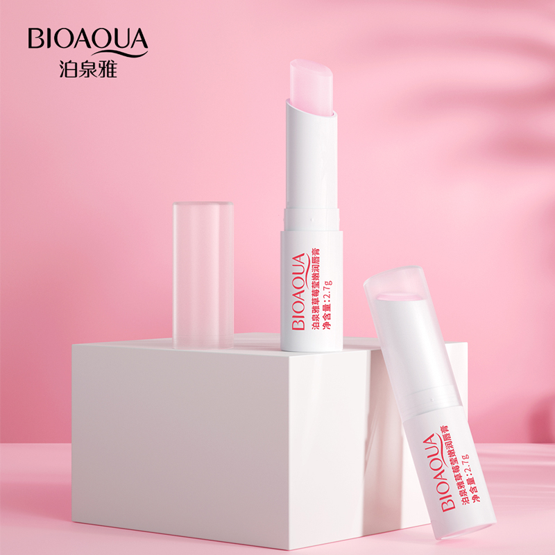 泊泉雅草莓莹嫩润唇膏2.7g/支 秋冬润唇膏高清大图