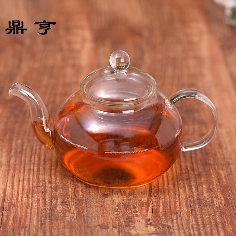 鼎亨耐热玻璃茶具套装透明过滤泡花茶水果茶壶煮红茶杯花茶茶具