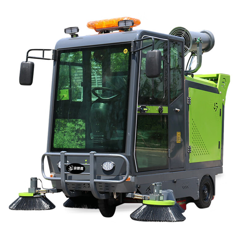 京世嘉 双吸风全封闭驾驶式扫地机双吸风48V150Ah 电动扫路车 JS-2300A 绿色 YGQC