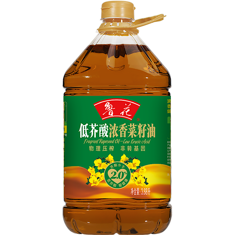 鲁花低芥酸浓香菜籽油3.68L