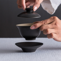 陶致 黑陶茶具套装家用简约功夫茶杯陶瓷泡茶壶茶海茶道礼盒装整套