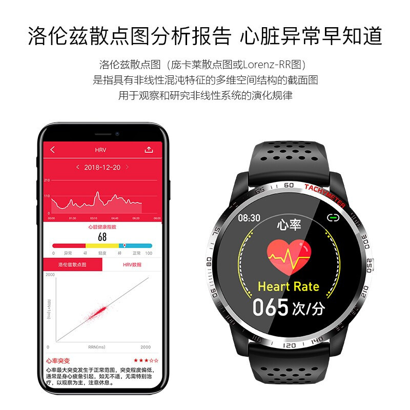 ecg测量血压心率睡眠健康32种心脏病症筛查苹果vivo华为小米运动手表