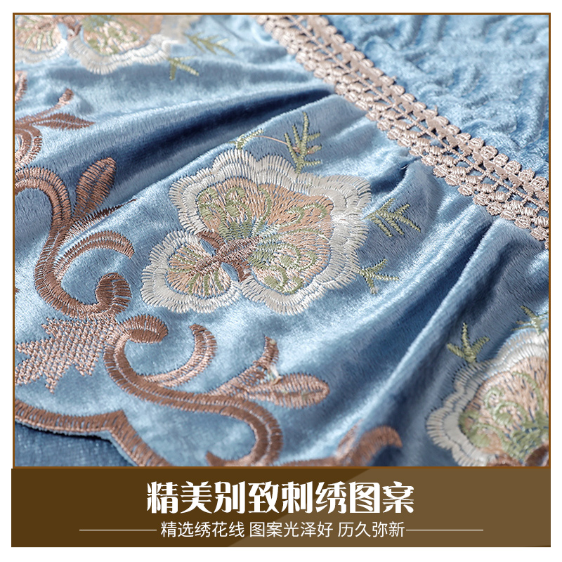 桌布布艺欧式长方形圆桌餐桌布椅垫套装绒面餐桌椅套罩椅套凳子套高清大图