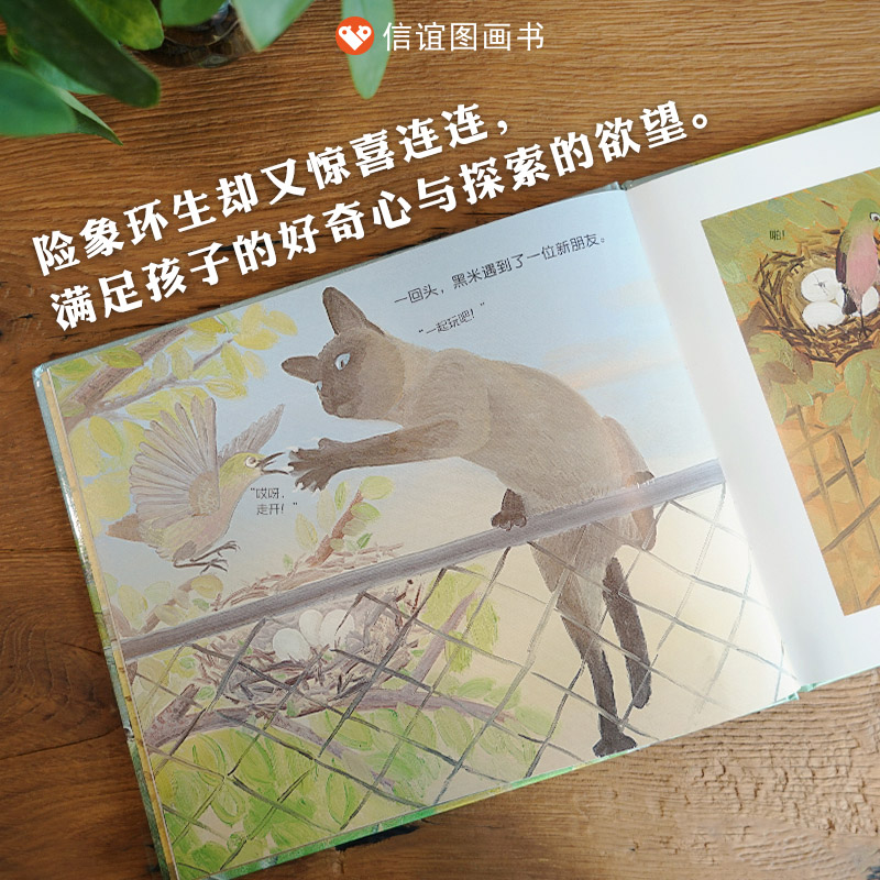 单本全册 [正版]黑米走丢了硬壳精装绘本信谊图画书特别设计动物园探险地图孩子的动物园游园3岁至8岁亲子阅读童书高清大图