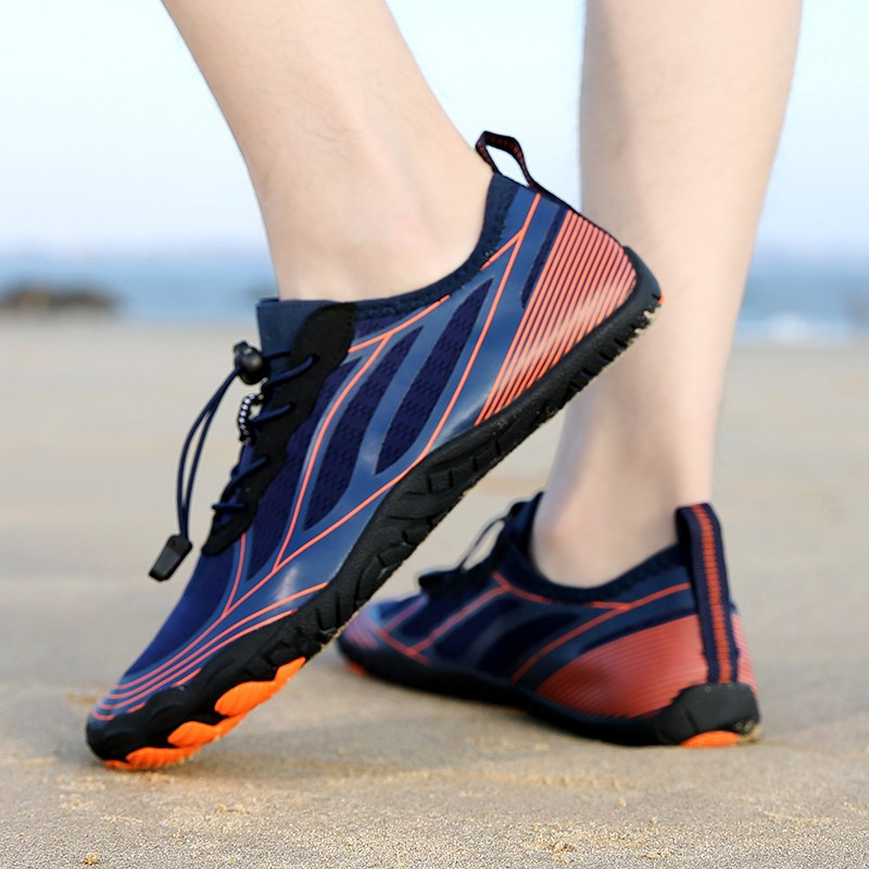 新款儿童潜水鞋浮潜袜沙滩鞋女士透气赤足贴肤软鞋速干亲子冬泳游泳鞋