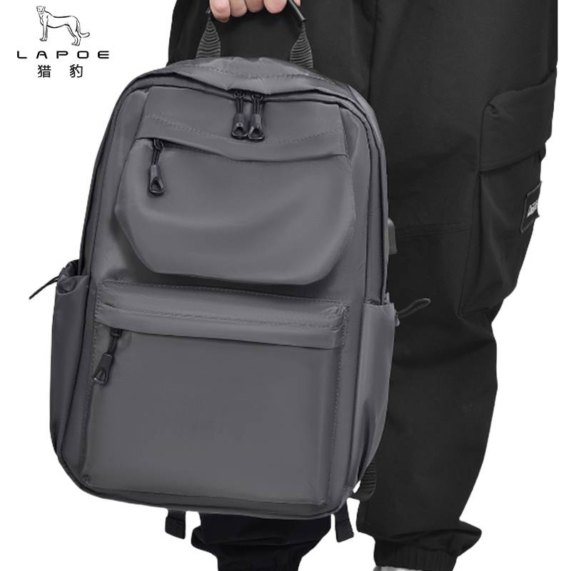 猎豹 双肩包书包 D8(灰色)/个高清大图