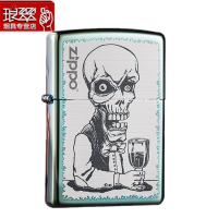 原装防风zippo打火机正品 绿冰骷髅调酒师 男士正版ZP