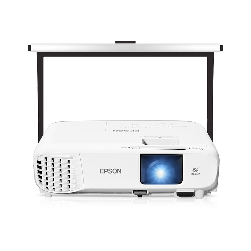 爱普生(EPSON)CB-FH06 [100英寸16:9电动幕布]商用家用投影仪投影机投墙商务办公用会议培训易用1080P高清投影仪 3500流明1920×1080超高清宽屏分辨率