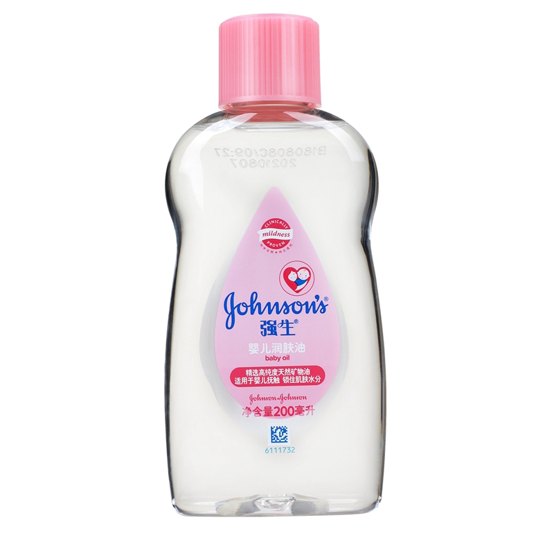 强生婴儿润肤油滋润护肤油200ml*3瓶 宝宝按摩油 抚触软化头垢 矿物油高清大图