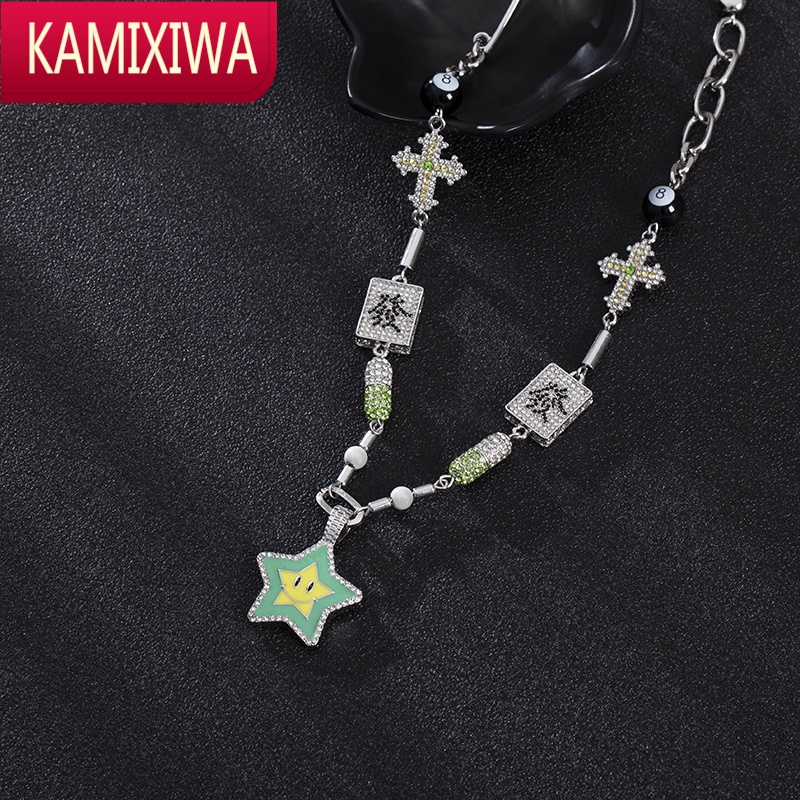 m e 特别推荐(me)psyp同款锆石星星幸运星项链情侣男女潮街头嘻哈