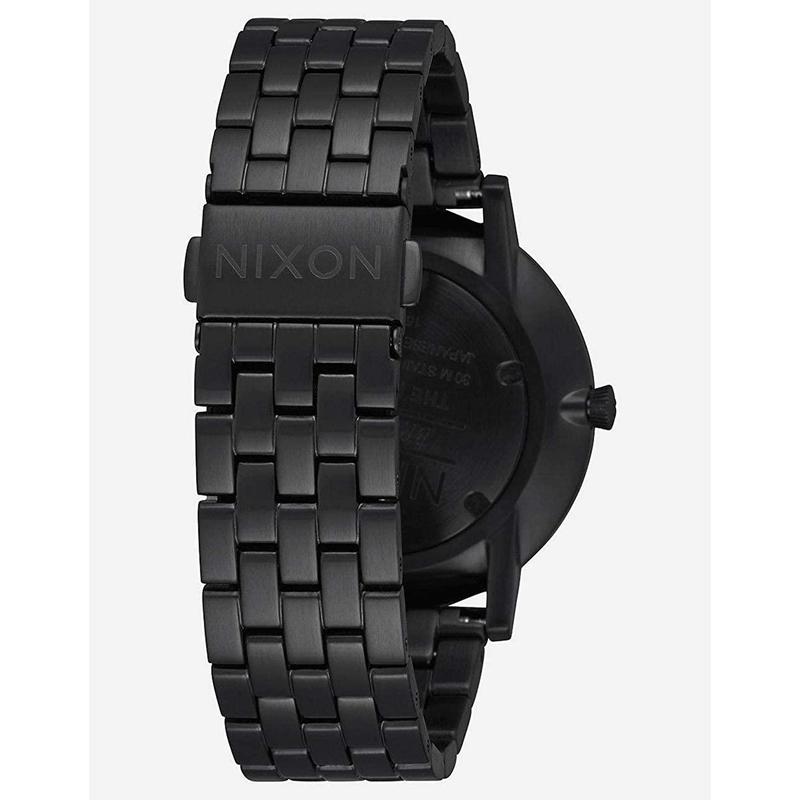 Nixon尼克松 圆形黑色手表大表盘男士石英手表学生表静音 A1057高清大图