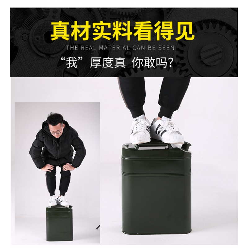 龙鹏 美式压盖汽油桶 绿色 钢筋柄 (一个装)可定制高清大图