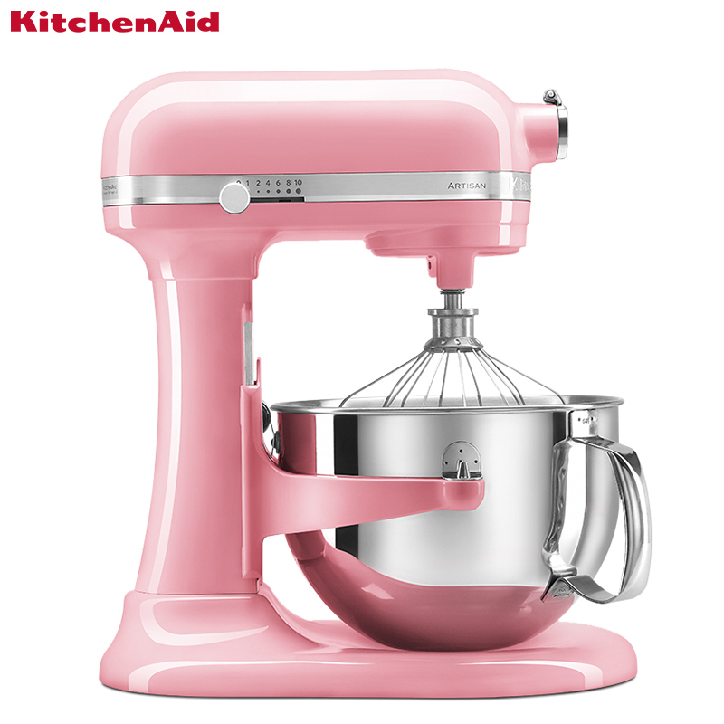 凯膳怡(KitchenAid) 5.7L升降式厨师机双碗家用小型和面机揉面搅拌机5KSM6583C茱萸粉