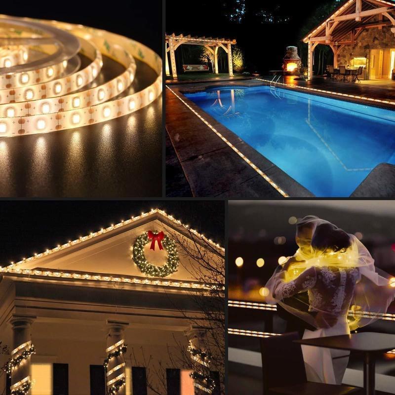 太阳能彩灯led灯带户外庭院花园浪漫装饰防水高亮满天星七彩灯串暖白