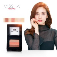谜尚(MISSHA)三色渐变眼影 (2g) 10色眼影不飞粉眼影盘 4号酒红色 正品保证