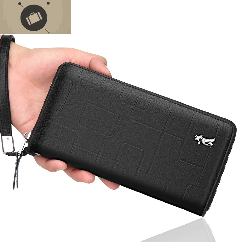 真皮男士手包大容量手拿包头层牛皮手包商务时尚软皮男包手提包艾狄