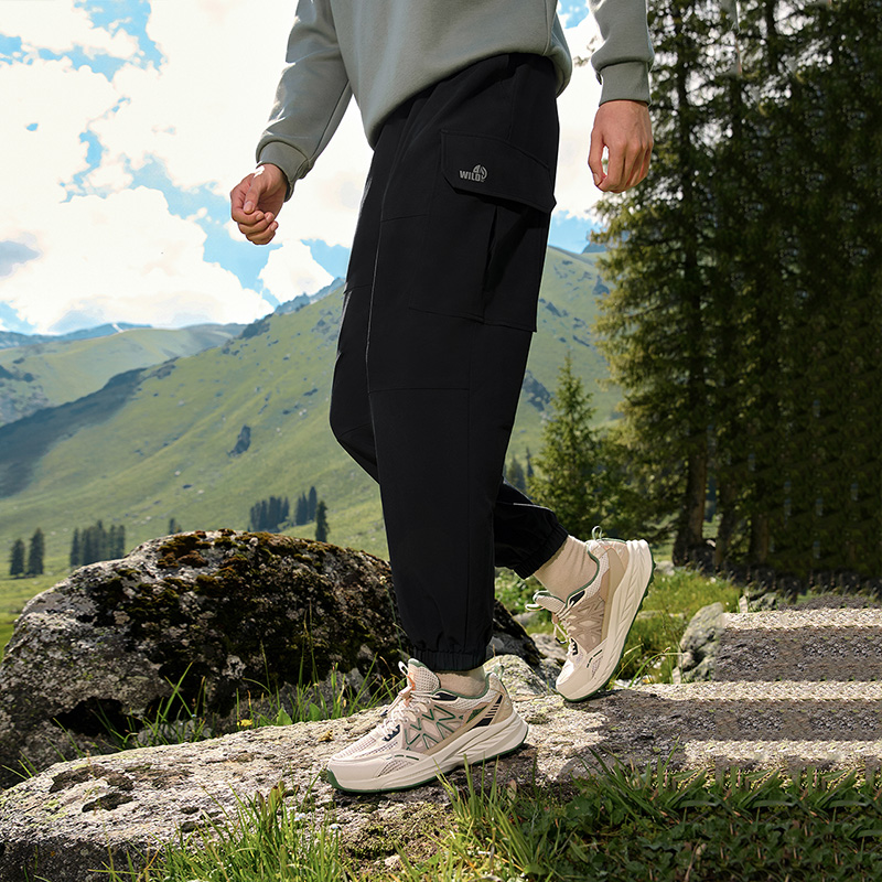 361°运动裤男士新款防泼水梭织长裤直筒宽松户外裤子男裤高清大图