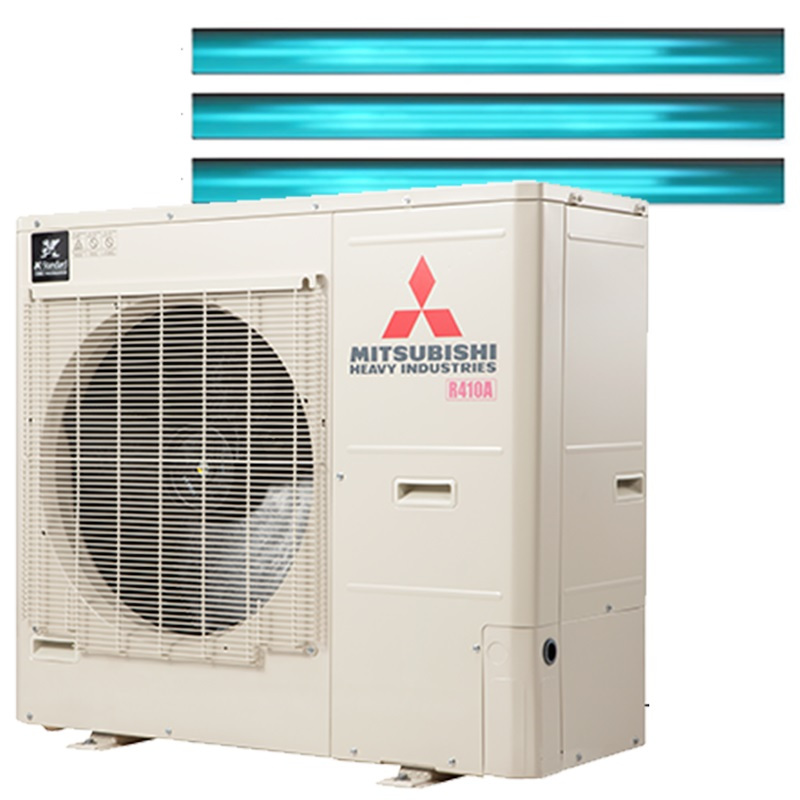 MITSUBISHI三菱重工4匹一拖三家用中央空调KX6进口多联机分体直流变频风管机