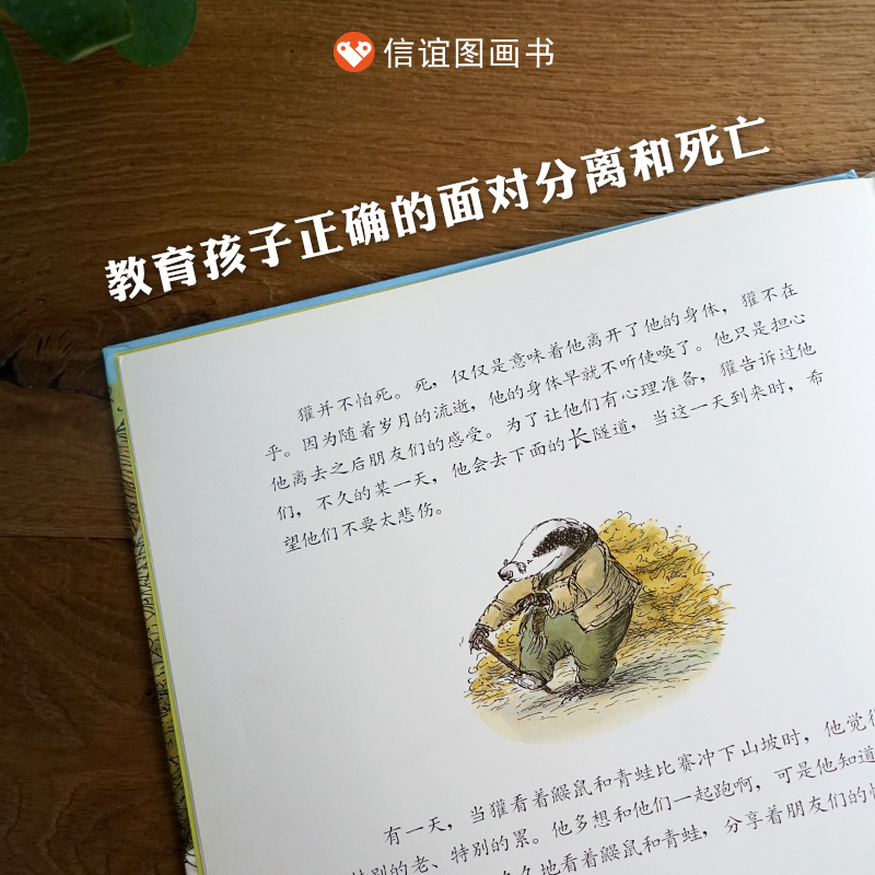 獾的礼物 [正版]獾的礼物 精装硬壳绘本非注音版 硬皮硬质幼儿绘本阅读 一年级二年级三年级课外书 灌的礼物书 灌得礼物高清大图
