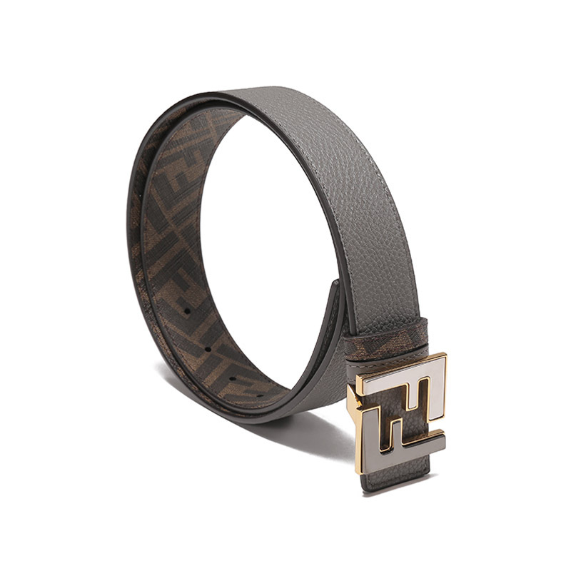 芬迪fendi男士牛皮革人造革双f搭扣双面皮带腰带7c0480aff1
