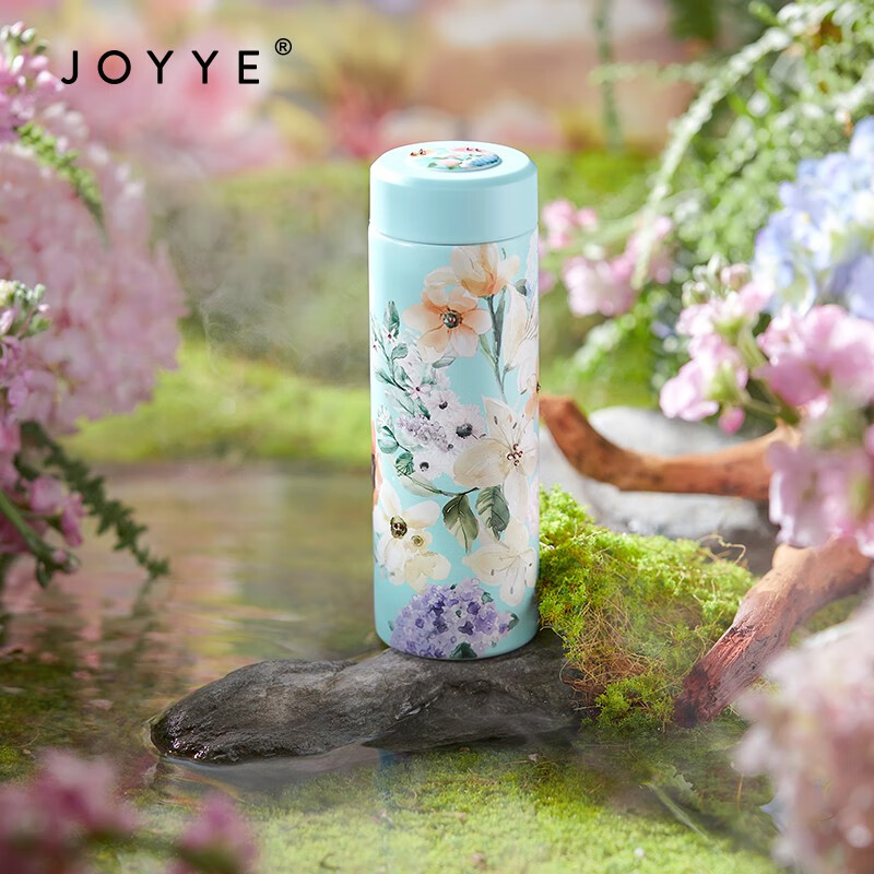JOYYE保温杯节日生日礼物送女生304材质陶瓷内胆水杯子高档实用伴手礼 繁花璀璨保温杯礼盒高清大图