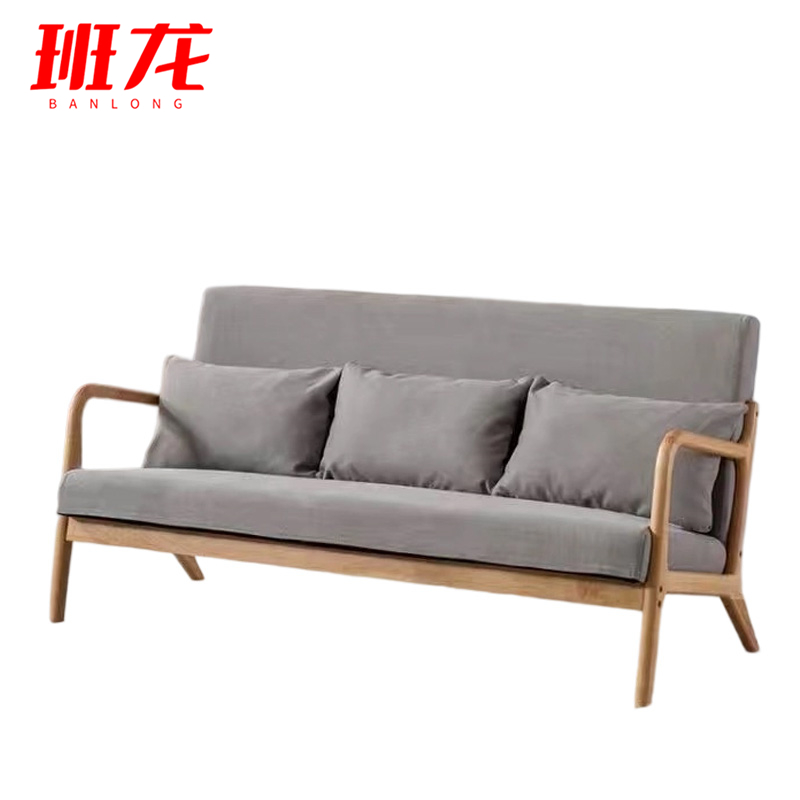 班龙沙发三人位棉麻张高清大图