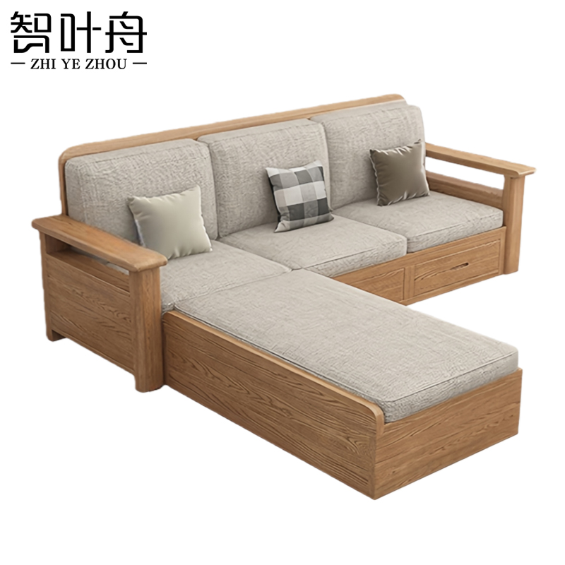 智叶舟沙发组合210*175*88cm(3+贵妃榻)套高清大图