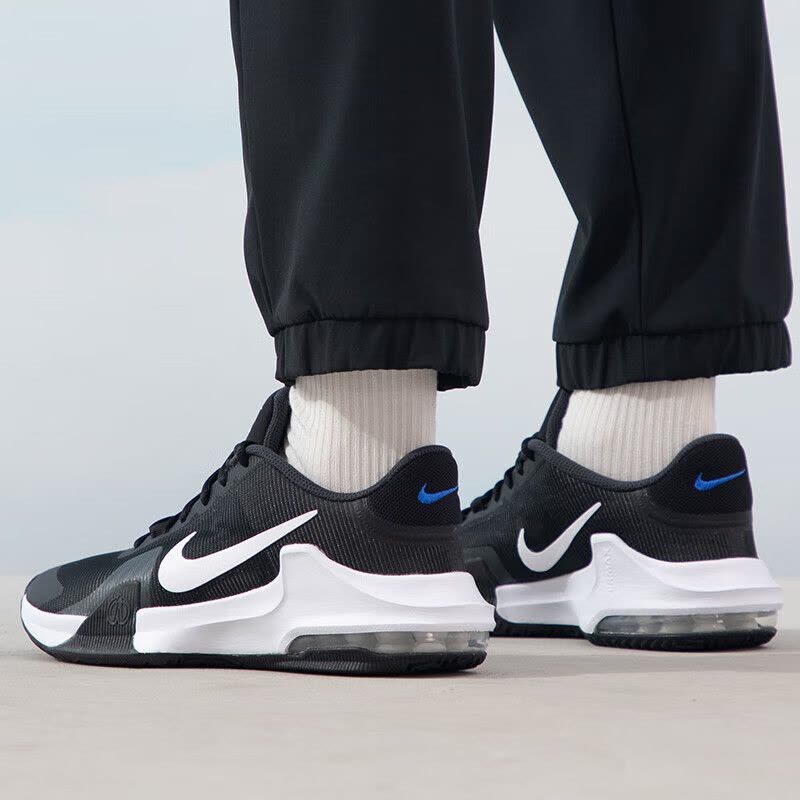NIKE Air 耐磨透气 中帮训练鞋 男款 Nike男款透氣耐磨緩震籃球鞋倒鉤字母哥低幫運動鞋2023春季新款
