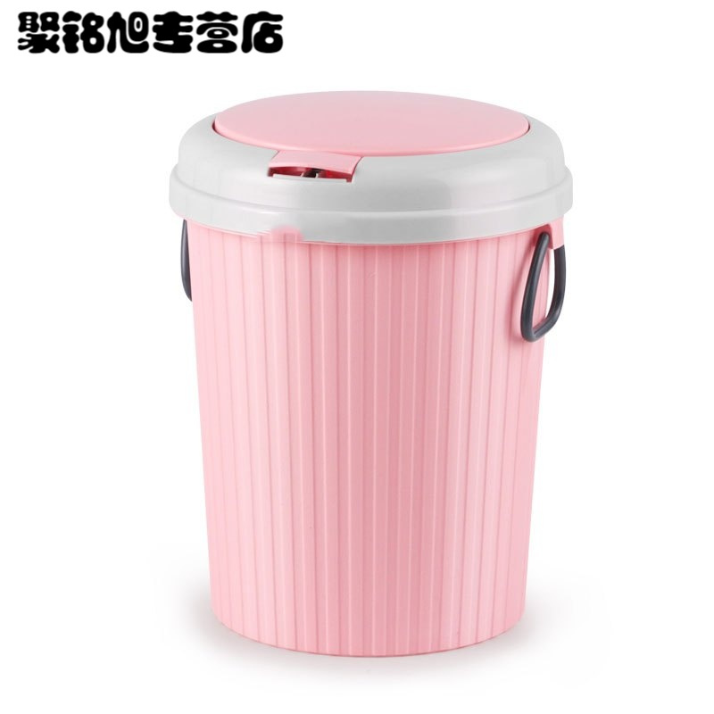 家用客厅厨房卫生间弹盖垃圾桶创意欧式有盖垃圾筒大号收纳桶清洁用品一次性用品垃圾桶