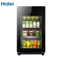 海尔(Haier) LC-102E 102升 冰吧冷柜 立式 展示柜 侧开门 冰柜小型家用 红酒柜 饮料冷藏柜 茶叶冰柜