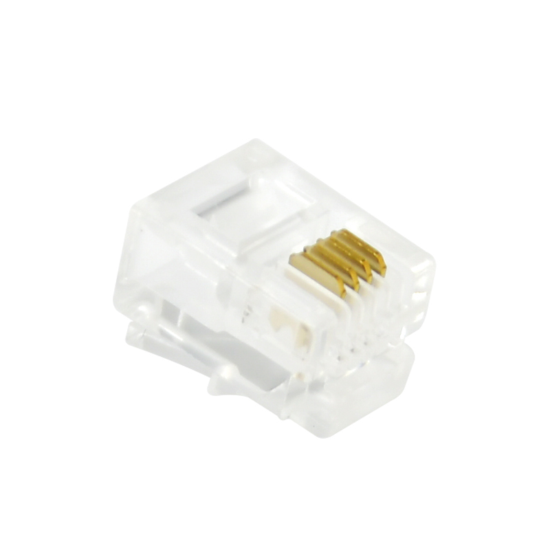 酷比客(L-CUBIC) LCLNC3PLUG64 6P4C四芯RJ11电话水晶头 100颗