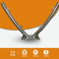 不锈钢立柱支架刺网护栏隔离栏防盗网刀片刺网刺绳安装支架 V型支架(安装刀片刺网)