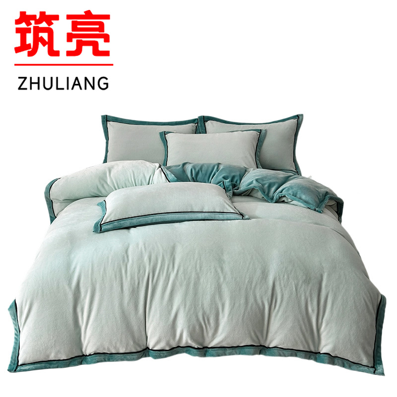 筑亮 牛奶绒三件套 N40 套高清大图