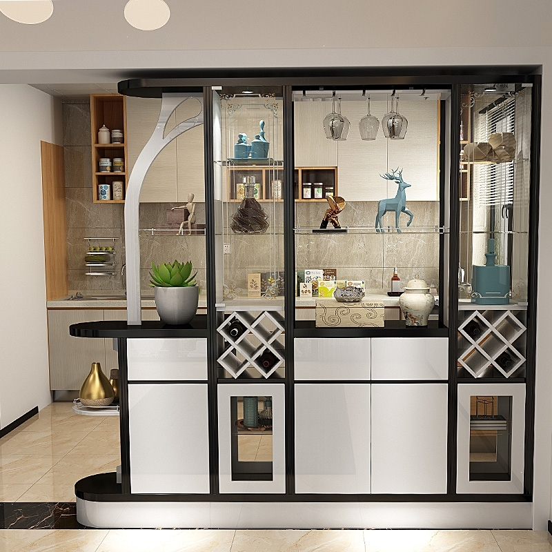 客厅隔断柜简约现代酒柜古达装饰屏风家用小户型双面鞋柜玄关柜一体