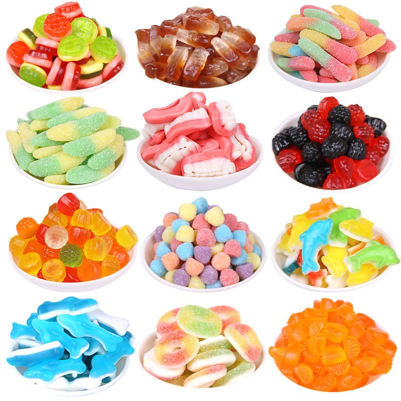 果汁果味软糖200-1000g橡皮糖混合味Q糖qq零食图片