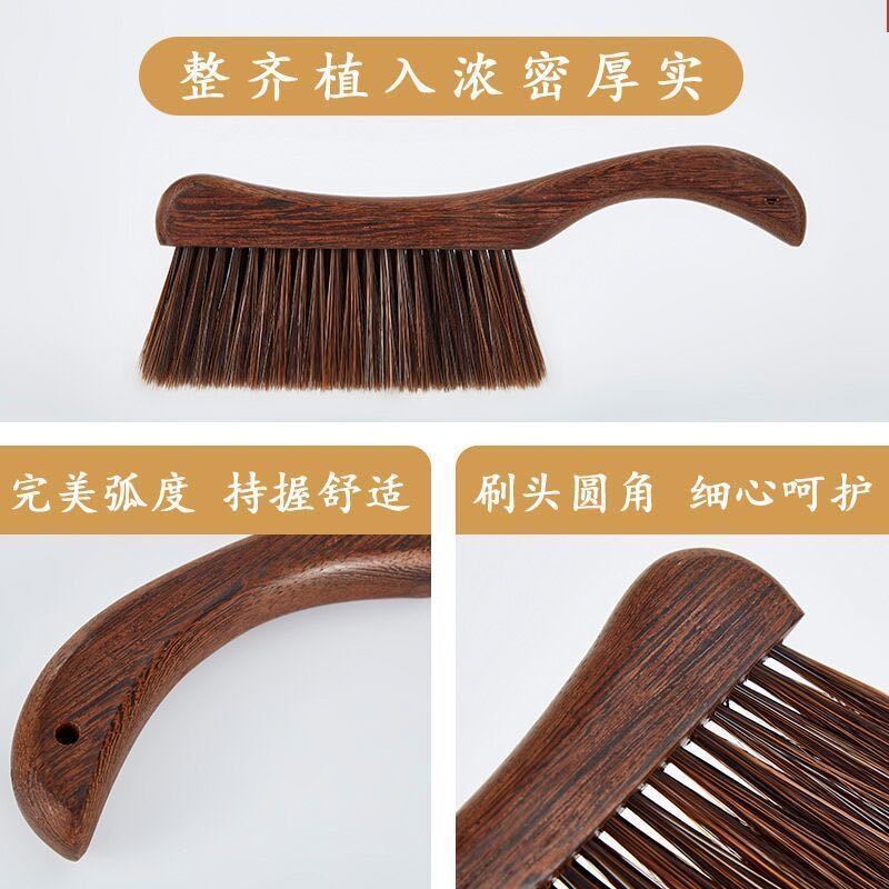 [优质PP/无送]四排软毛长柄除尘刷 扫床刷子扫床扫帚神器床刷子软毛扫床家用多功能鸡翅木床上除尘刷