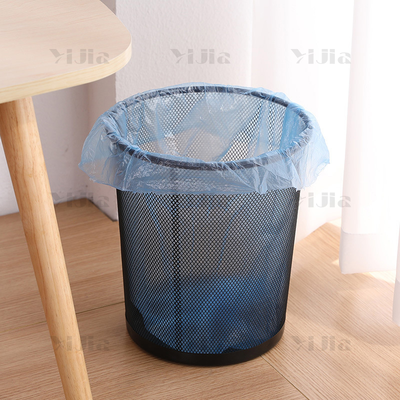 翌嘉YJ4022201网状圆形垃圾桶铁艺垃圾篓无盖纸篓 黑色小号高清大图