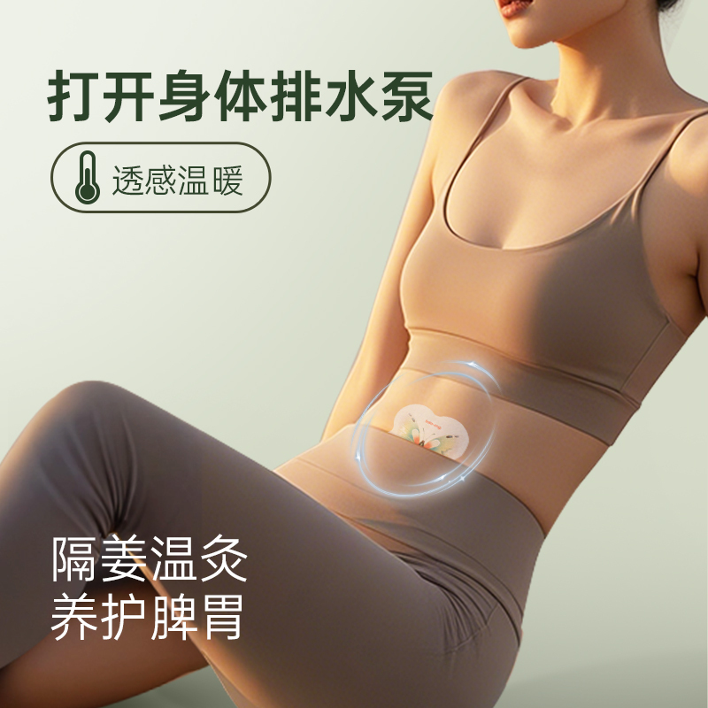 叠石.党参白术隔姜灸贴去湿除圈大肚贴贴排水肚腩消消[3盒装]高清大图