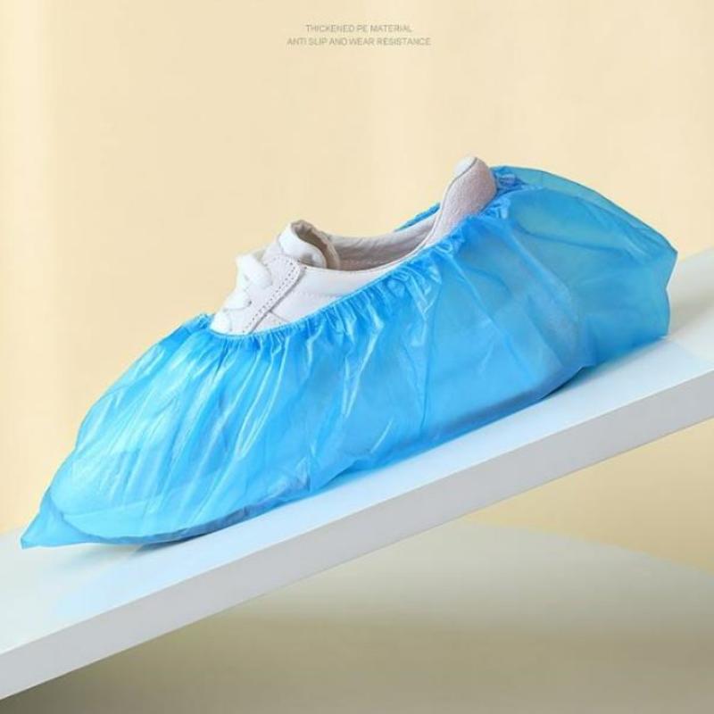 鞋套一次性加厚防滑静电成人儿童防水室内家用学生塑料脚套-通用无纺布款;500只装