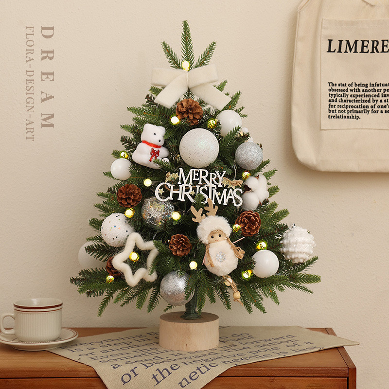 新款小型桌面PE加密圣诞树家用圣诞节高档装饰摆件高清大图