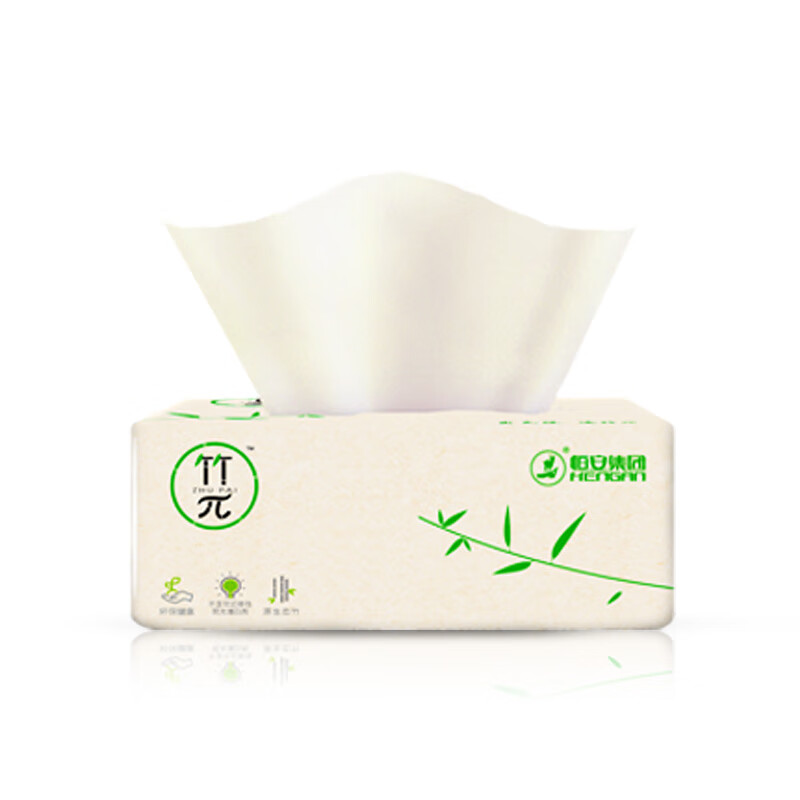 心相印竹π三层塑装纸面巾100抽21包装