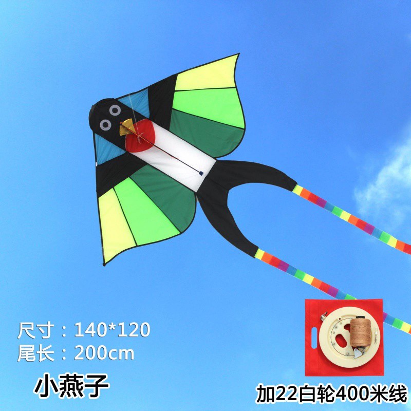 新款小燕子风筝儿童卡通风筝正品潍坊大型易飞好飞创意 三维工匠 小燕子加22白轮400米线高清大图