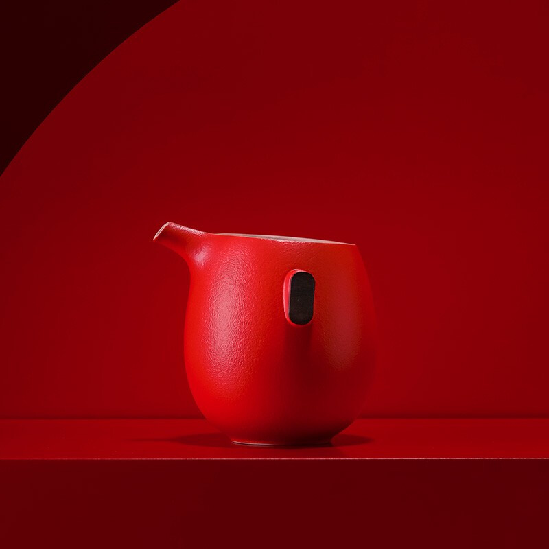 万仟堂(EDENUS) 鸿运当头 成套茶具珠漆釉(一壶一承一海六杯六碟)高清大图