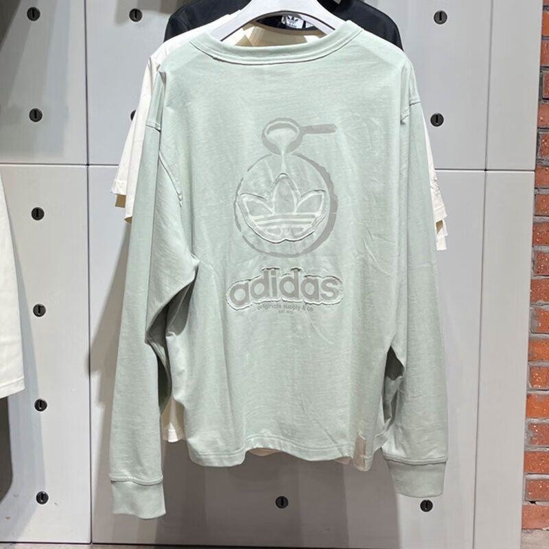 adidas/阿迪达斯三叶草男女运动宽松长袖圆领T恤 JG1521 C