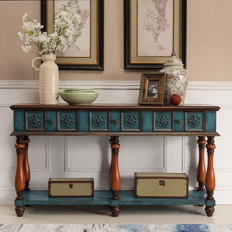 美式玄关柜隔断柜欧式新古典中式玄关台复古储物柜子装饰柜端景台